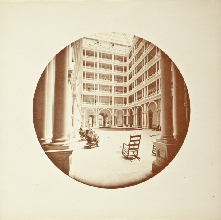 1 CEW, Interior Court, Palace Hotel, SF, ca 1876, LACMA