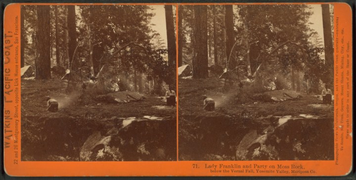1 CEW, Lady Franklin and her Party (near the foot of the Vernal Fall), 1861, NYPL