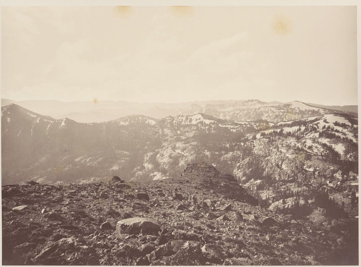 11 CEW, View from Mt. Lola Looking toward Lake Tahoe, 1879, BANC