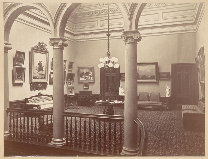 12b, CEW, Upstairs Gallery, Millbrae, ca. 1865-76, BANC