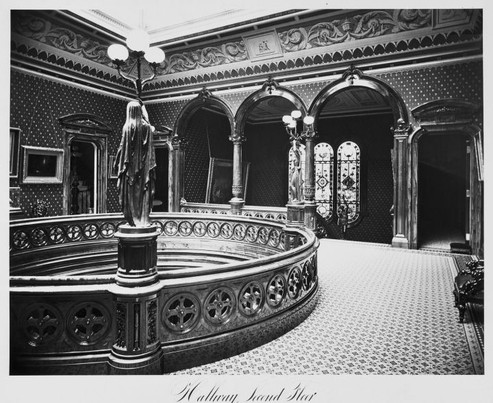 15 CEW The Second Floor Hallway, Thurlow Lodge [Milton Latham's Residence], San Mateo County, 1874. Collection of the Canadian Centre for Architecture