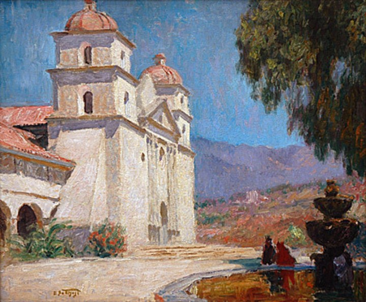 15 Edward Potthast, Santa Barbara Mission, ca. 1905, private collex
