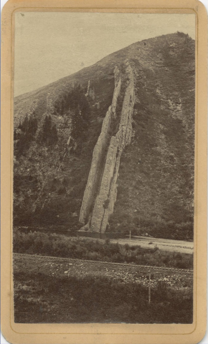 17 Charles R. Savage, View of Devil's Slide from Union Pacific railroad, ca. 1870, BYU Library