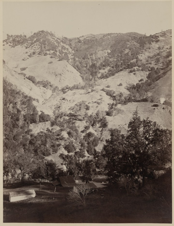 19 CEW, Geyser Canyon from the Hotel, The Geysers, Sonoma County, ca 1867, LOC 1200