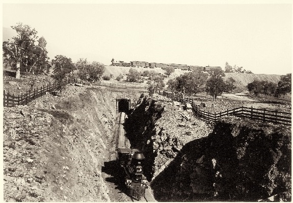 2 CEW, Section of the [Tehachapi] Loop, SPRR, Kern County, Calif., ca. 1877-80, HSA