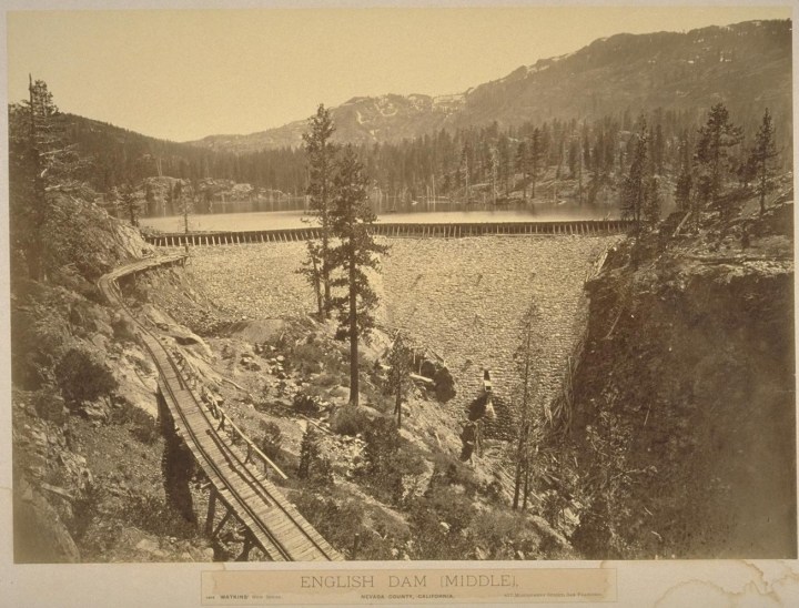 3 CEW, English Dam (Middle), Nevada County, Calif., ca. 1871-79, BANC