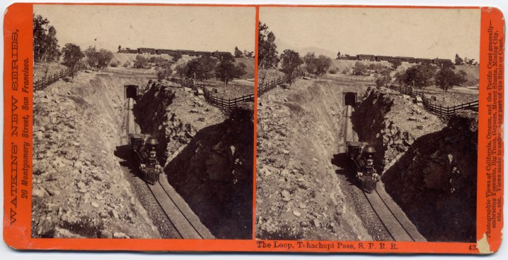 3 CEW, The Loop, Tehachapi Pass, SPRR, ca. 1876-80, private collex