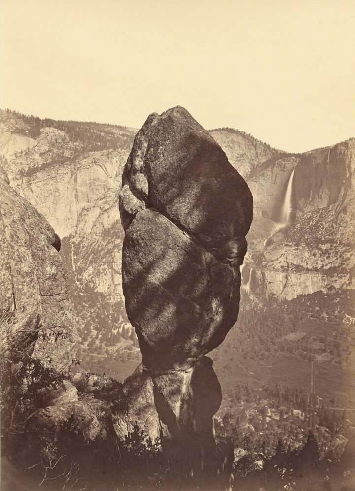 32 CEW, Agassiz Rock and Yosemite Falls from Union Point, 1878-81, JPGM 1050