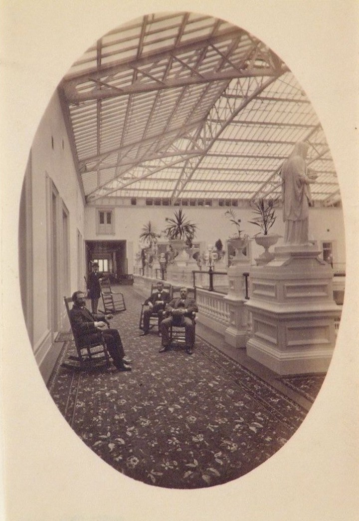 4 CEW, Interior view of seventh floor tier of the Grand Court of the Palace Hotel, San Francisco, ca 1876, CCA, Montreal