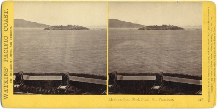 5 CEW, Alcatraz, from Black Point, SF, ca 1862-64, CSL