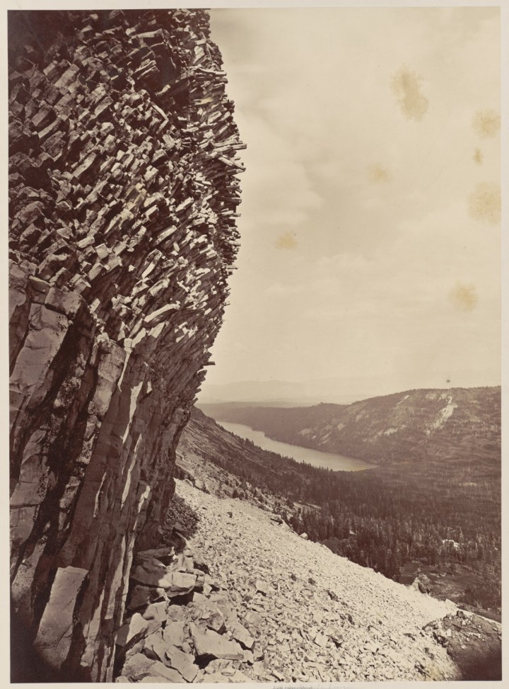 6 CEW, Independence Lake from Sphinx Head, Mt. Lola, 1879, BANC 1100