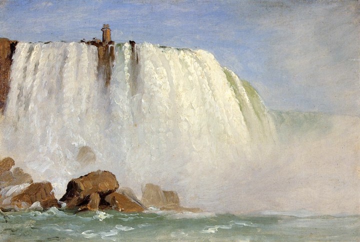 6 Frederic Church, oil sketch for Under Niagara, 1862, Olana State Historic Site, Hudson, NY